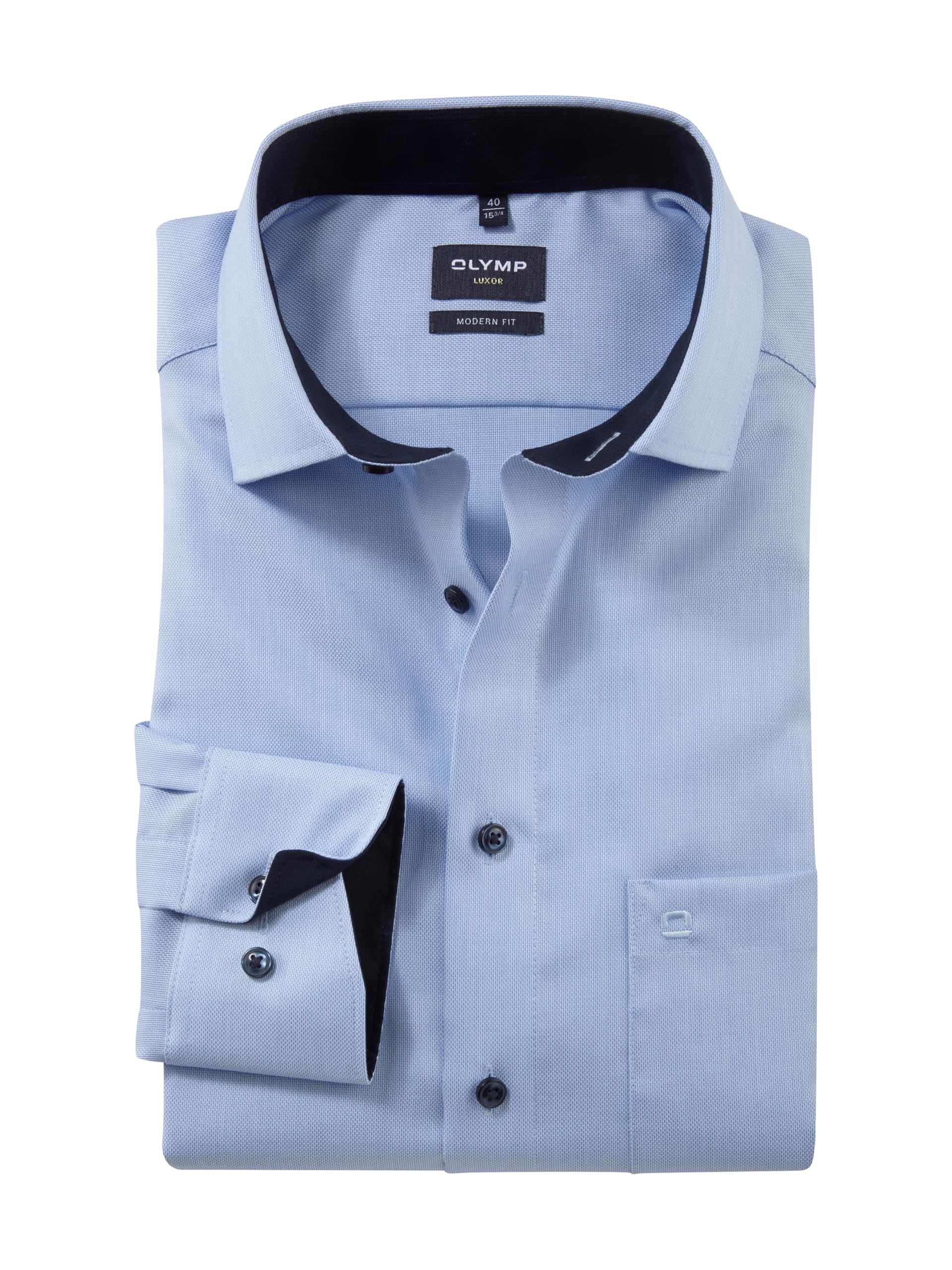 Olymp Level Five Shirt Body-fit Light Light blue Blue size 44