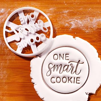 BAKERLOGY “One Smart Cookie” Cookie Cutter – Graduation Biscuit Cutter for School, College, Exam Success, Teacher Reward Cake Decorating Tool