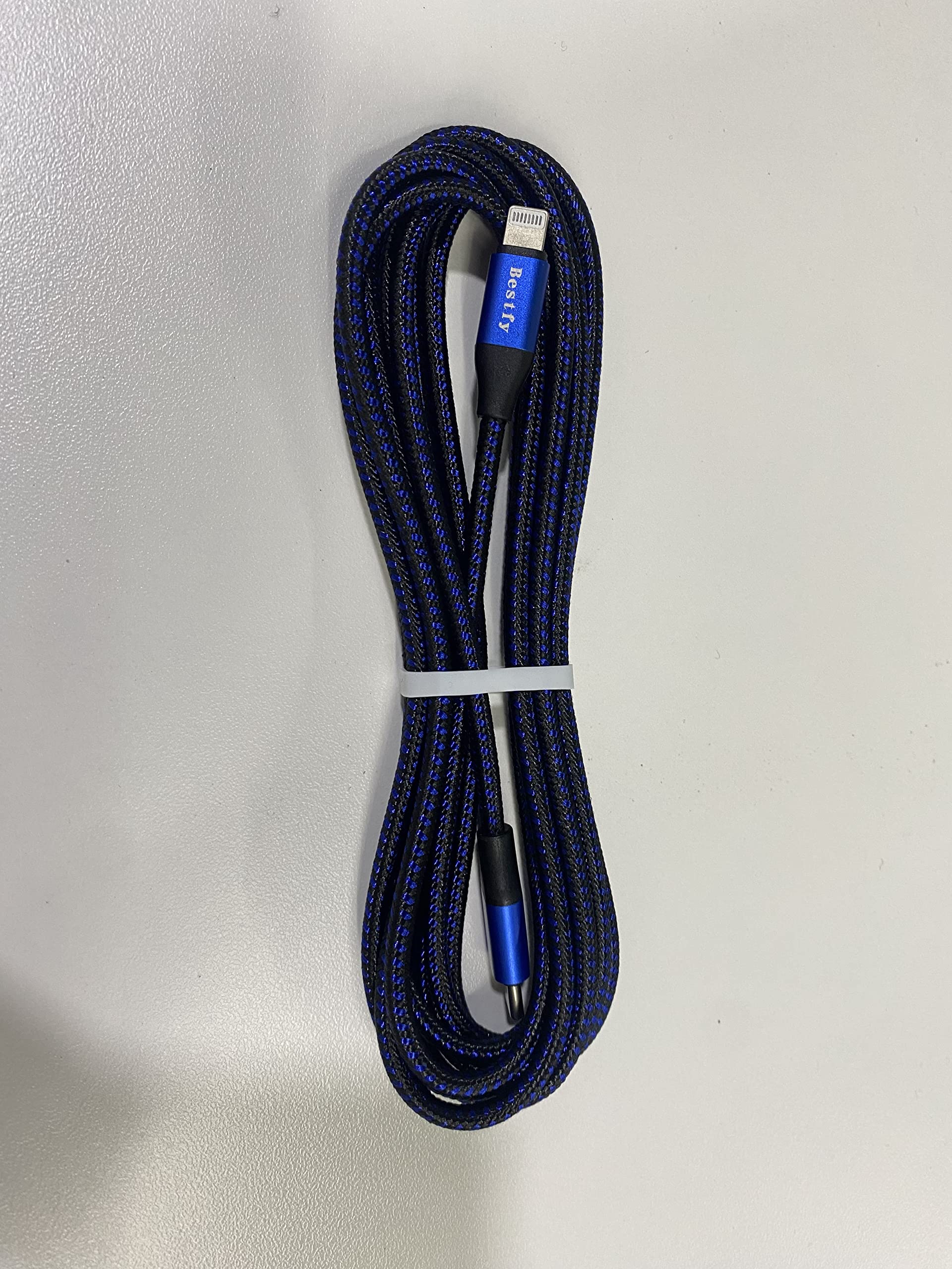 Bestfy 10ft Nylon Braided Phone Charger Cable Data Cord Smart