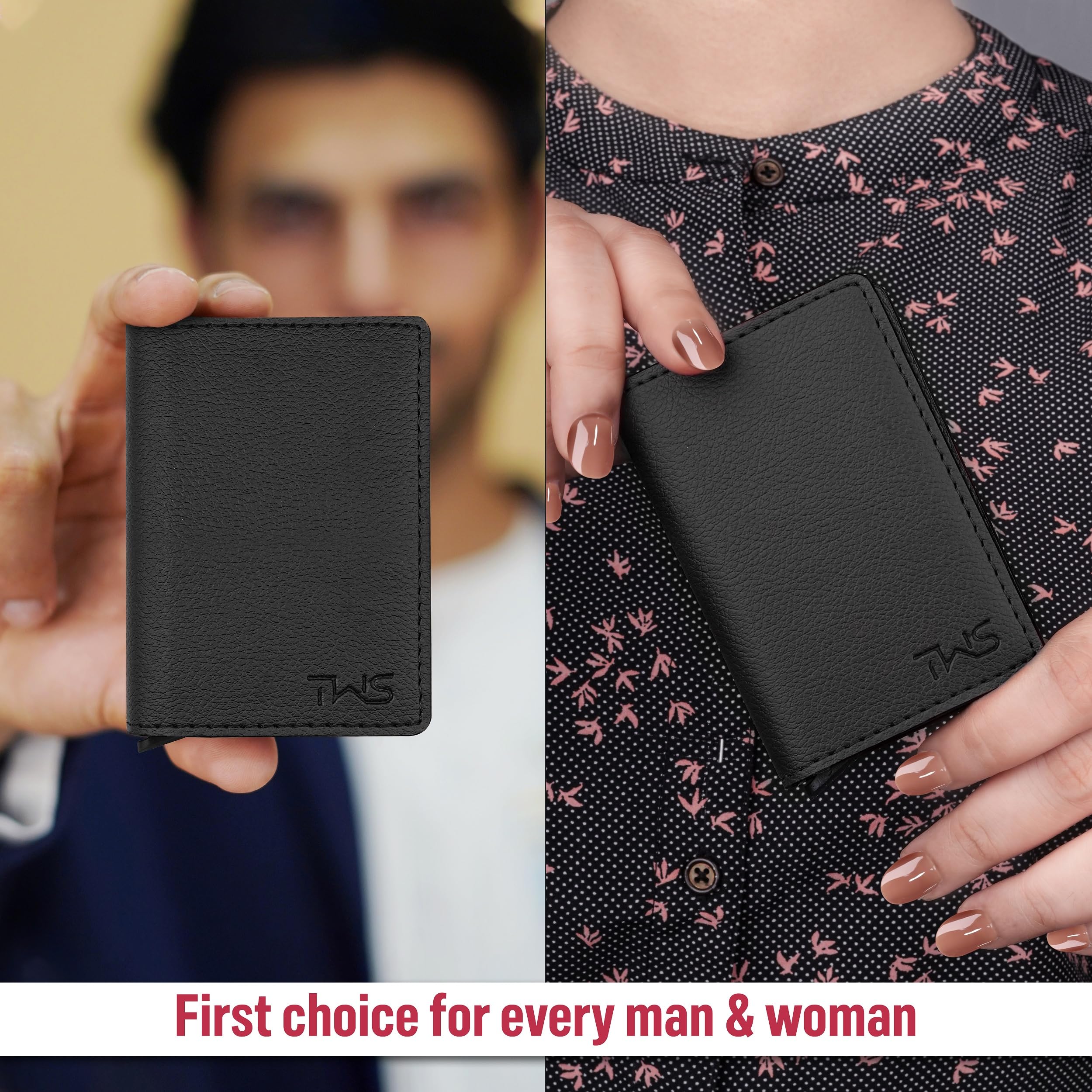 The Wallet Store Vivid Vault RFID Protected Metal Cardholder - Black