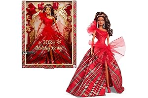 Enchanting Holiday Barbie Doll 2024 in Elegant Plaid Gown