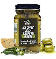 Vista 9 de Green Jay Gourmet Aceitunas Rellenas de Queso Jalapeño Jack – Aceitunas Verdes Rellenas de Queso para Guarnición de Cóctel y Tabla de Quesos
