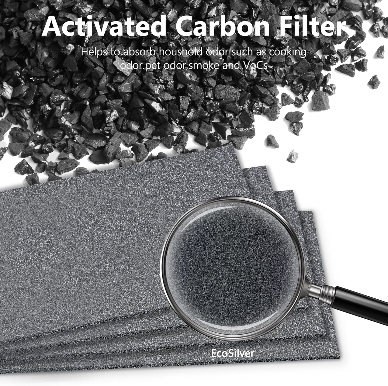 HP670 Replacement True HEPA Filter Set Compatible with Hunter HP670 Air Purifier, 2 HEPA + 10 x Activated carbon, Part Number H-HF670-VP - Image 3