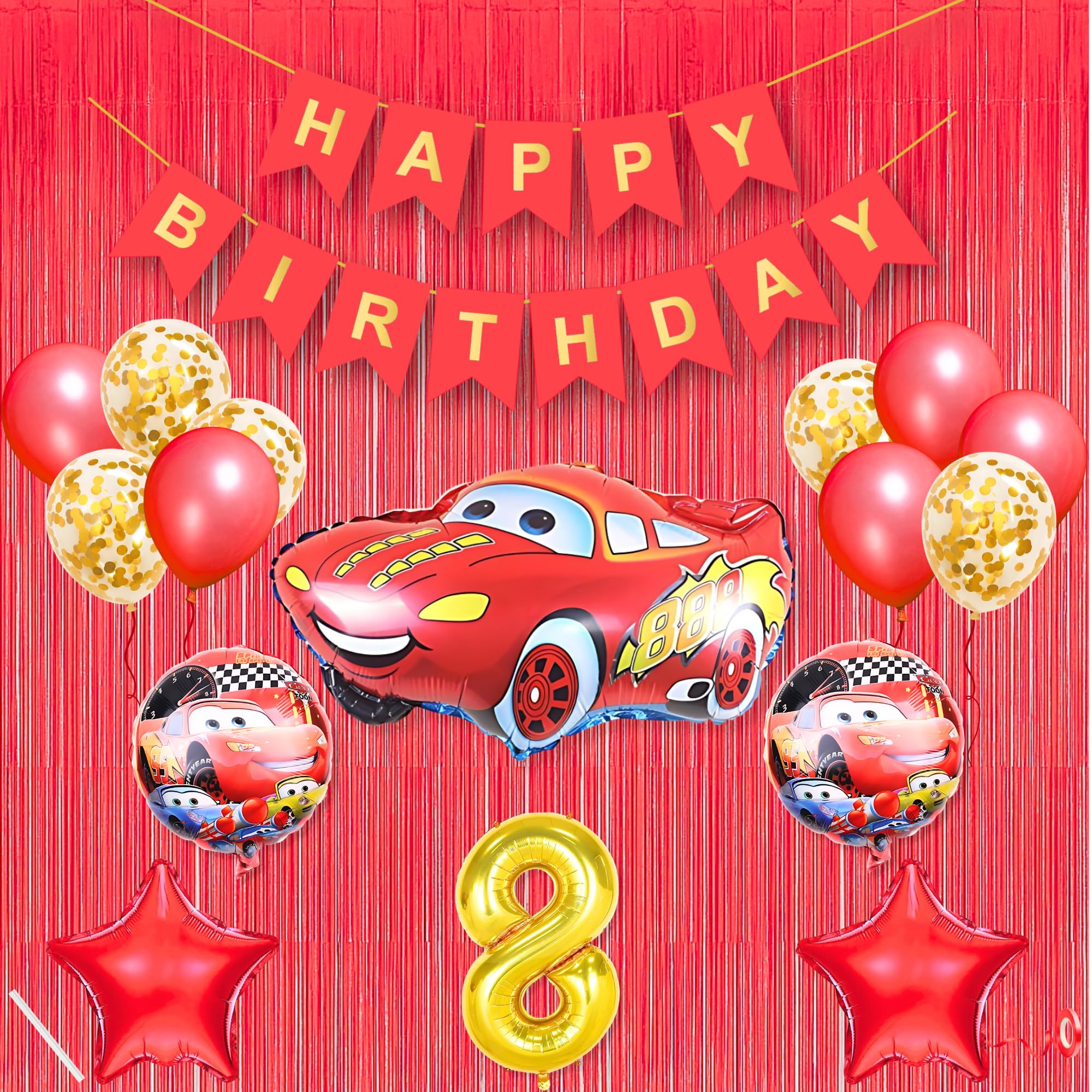 Theme With 8 Number · Car Balloons