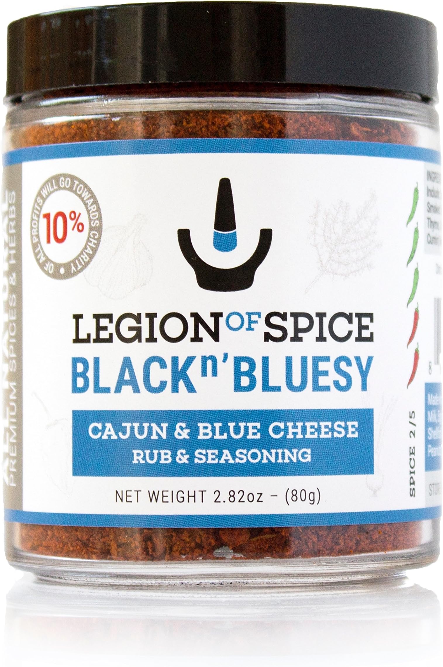 Naisian Grehge Legion of Spice Black Nโ Bluesy - Cajun Seasoning & Garden sculpture outdoor decoration
