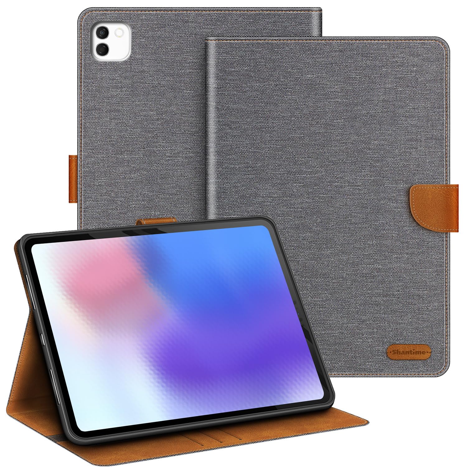 Coque protectrice Honor MagicPad 4 YLE-W09 étui cuir gris de qualité - 8
