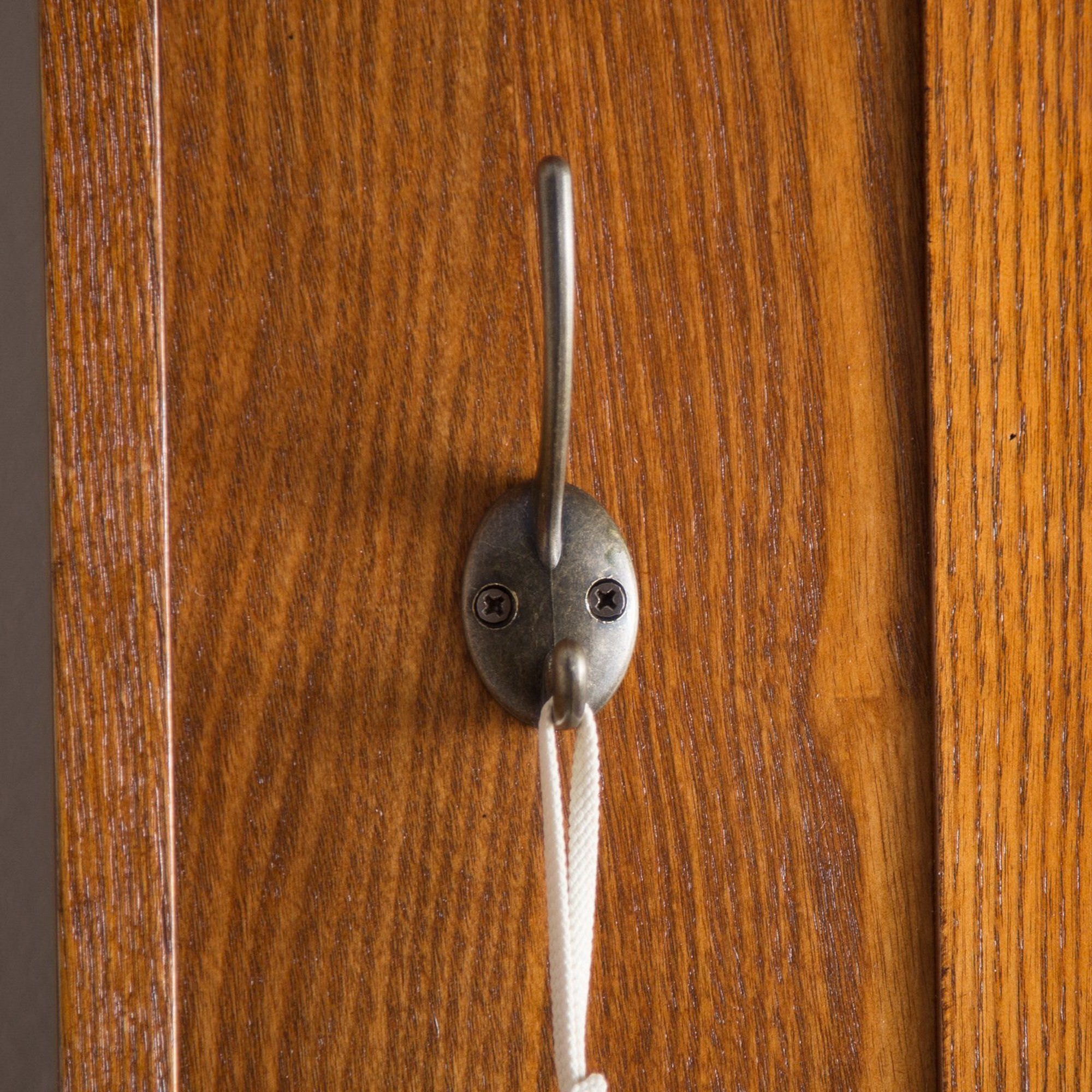 Wooden Entryway Tall Hall Tree Bench Coat and Hat Rack with Mirror in