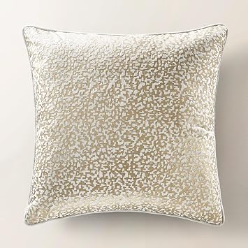 Z Gallerie Nouvel Decorative Throw Pillow, Ivory/Gold, 22" | Accent Pillows for Bed or Living Room