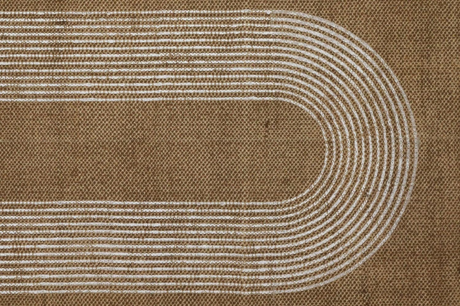 4x20 Kilim Runner Stone Washable Runner Hand Block Printed Cotton Carpet Thick 0.19" Hand Surface Wash Brown & White Flatweave Rug Indoor Outdoor Rugs for Hallway,Staircases,Corridor