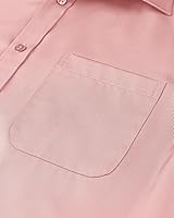 Vista 179 de Alimens & Gentle - Camisas de vestir con bolsillo y manga corta, de color liso y sin arrugas, estilo casual con botones, para hombres