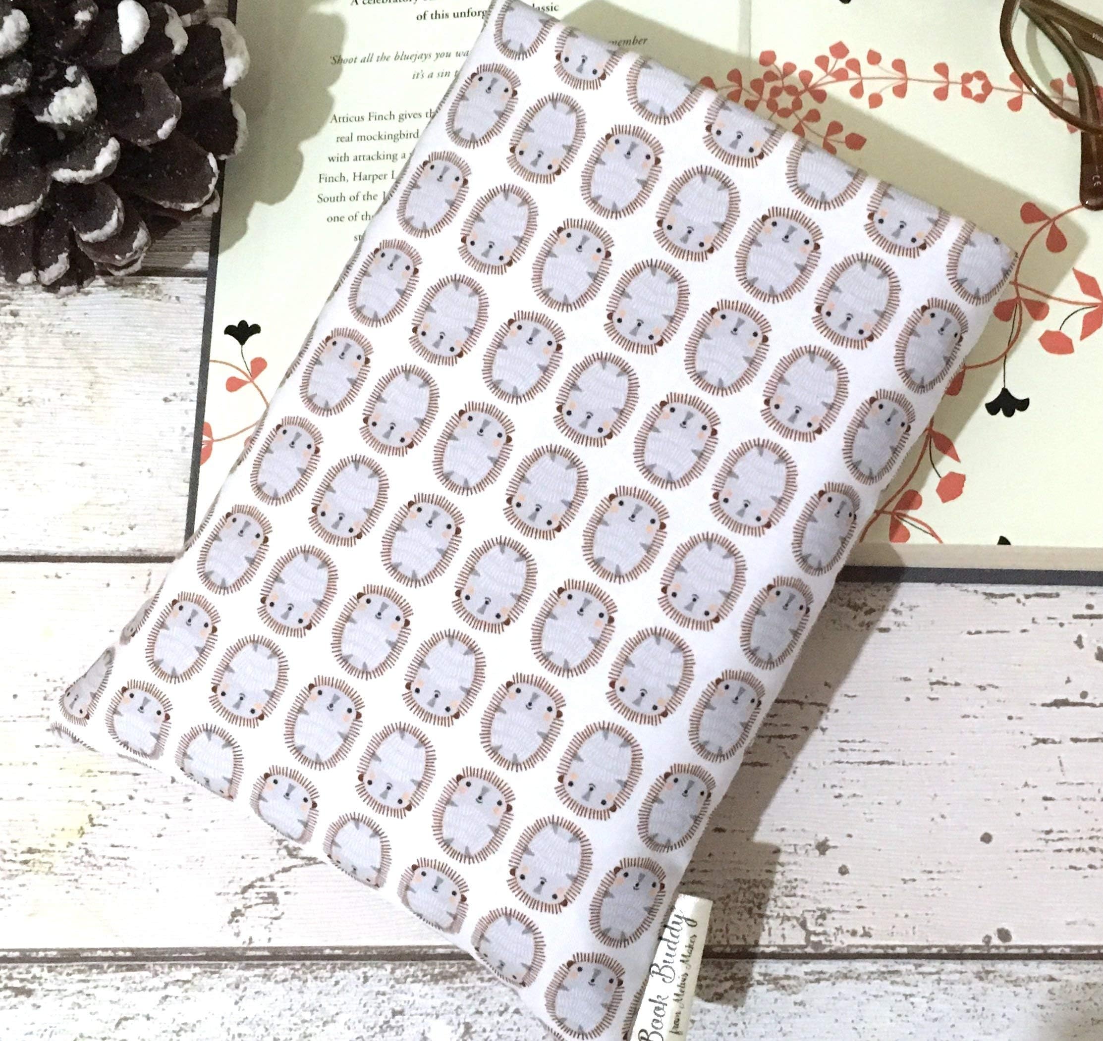 Hedgehog Book Buddy - Protective Book Sleeve, 4 Sizes, Paperback/Hardback Pouch