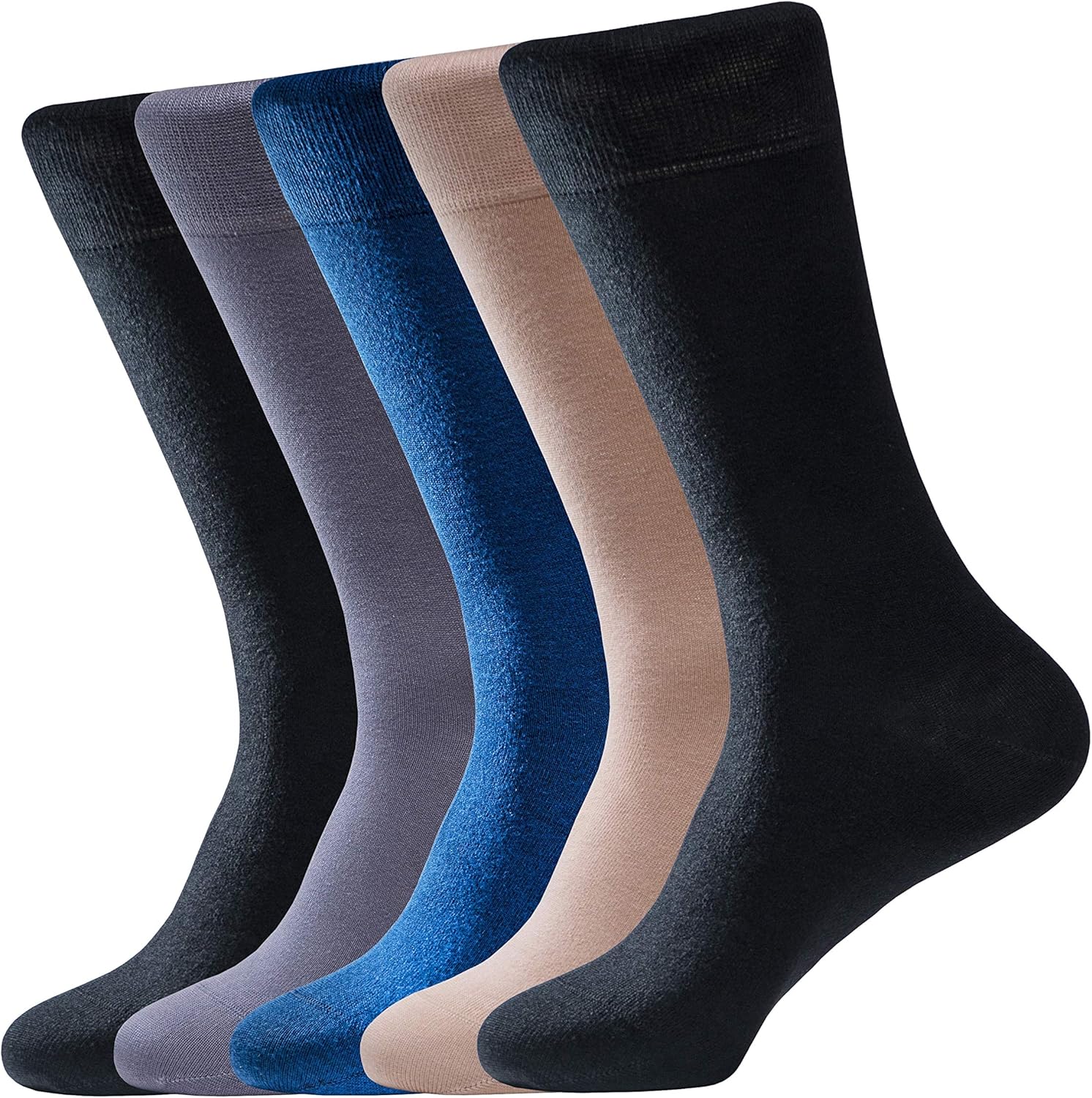 lucky pair Bamboo Socks Mens Pack of 5 Dress Socks Mid Calf Men’s