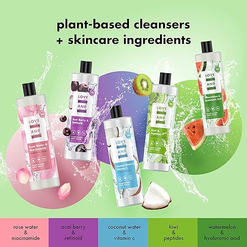 Miniatura 8 de Love Beauty and Planet Jabón corporal a base de plantas hidrata y restaura la piel Sandía y ácido hialurónico fabricado con limpiadores a base de