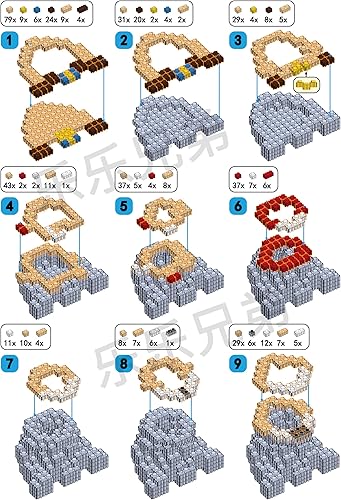 Miniatura 8 de Bloques apilables de Navidad compatibles con Lego, juego de microbloques de construcción de renos de Navidad, caja de regalo de Año Nuevo, regalos