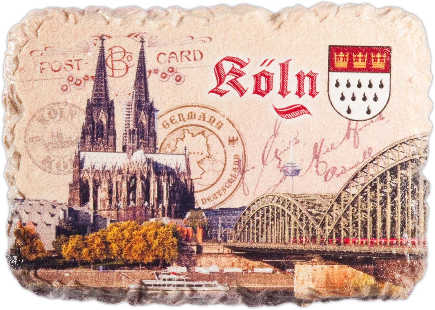 Ptuj Slowenien Kühlschrankmagnet - Holz 3D Magnet Souvenir Handgefertigt 8x8cm