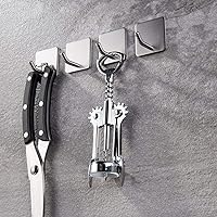 Vista 8 de YIGII Portarrollos de papel higiénico autoadhesivo+gancho de toalla adhesivo cepillado, 4 paquetes de ganchos de baño de acero inoxidable