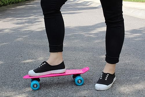 Miniatura 12 de Mini patineta de 17 x 5 pulgadas con diseño superior, mini patineta Cruiser para principiantes con rodamiento ABEC-7 y ruedas de poliuretano suave
