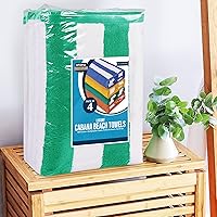 Vista 122 de Utopia Towels 4 Pack Cabana Stripe Beach Towel, 30 by 60 Inches, Oversized 100% Ring Spun Cotton Pool Towels, Highly Absorbent Quick Dry Bath Towels