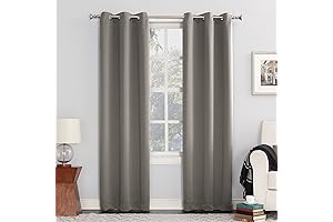 Mainstays Easton Energy Saving Blackout Grommet Curtain Panel, 40" x 63", Gray