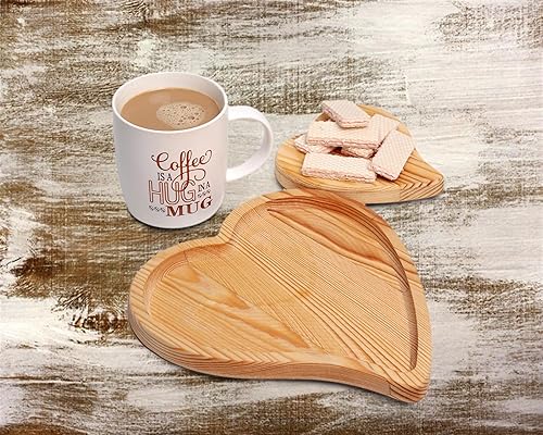 OZWOON - Plato de madera con forma de corazón para aperitivos, regalo ideal y para ocasiones especiales, idea para centro de mesa de queso, como