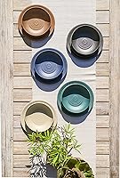 Vista 5 de Abode Homewares TarHong Planta Artisan Solid Salad Plate, 8.5", Planta (Majority Plant Based with Melamine Binder), Shatterproof, Indoor/Outdoor