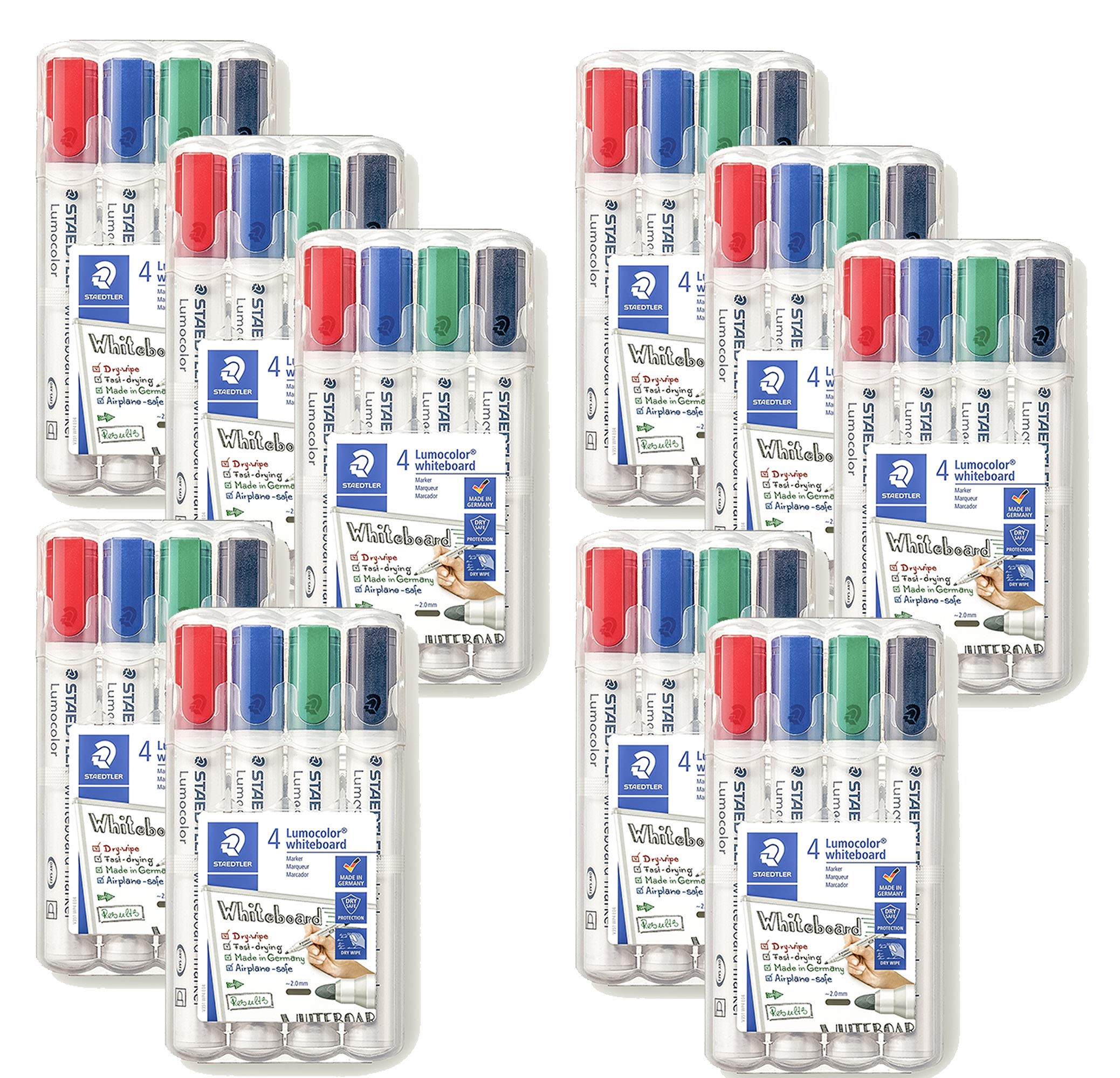 Staedtler Lumocolor Whiteboard Marker (4 Stück, 10x Rundspitze)