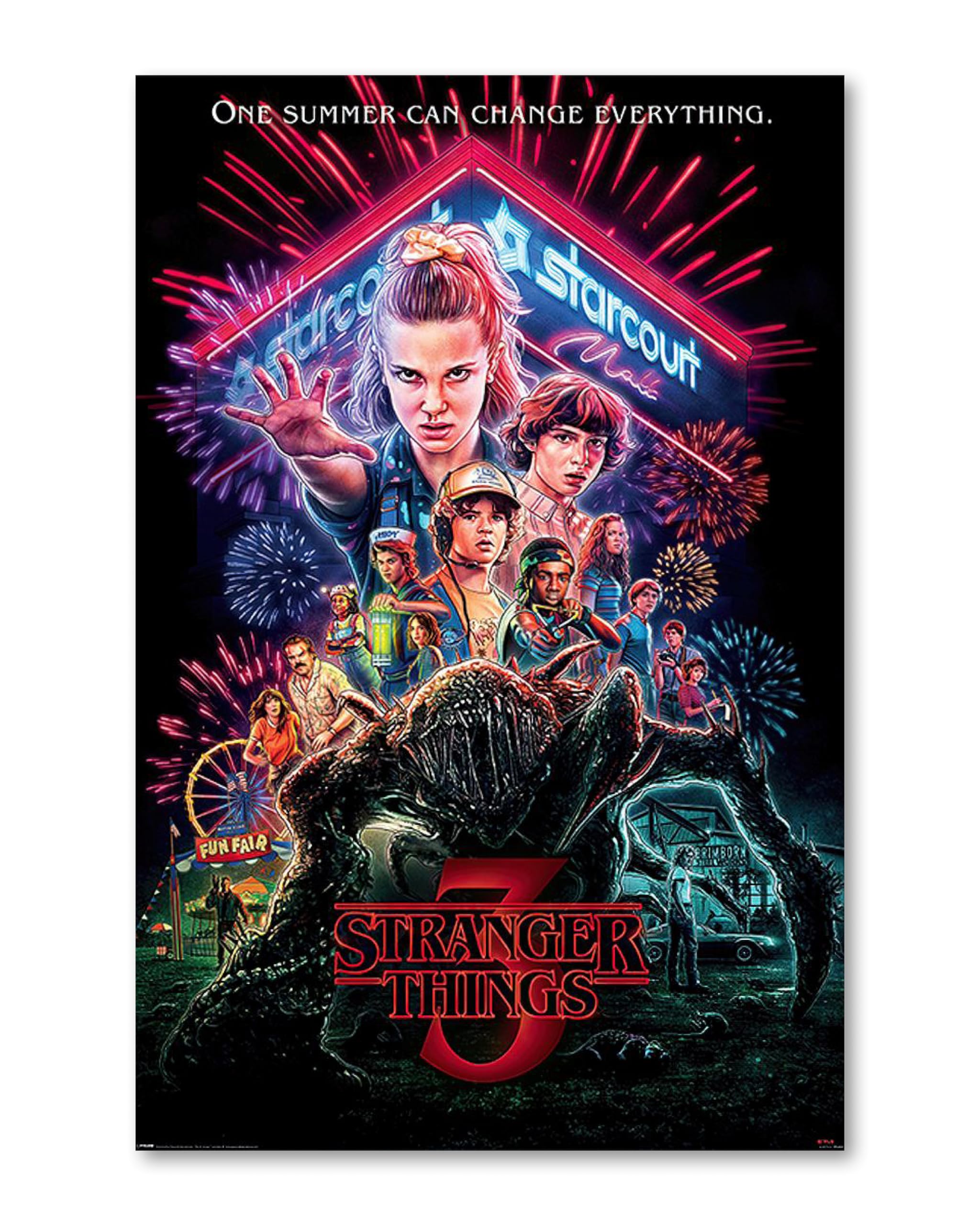 Pyramid International Stranger Things Poster Set 5er – Alle 5 Staffeln als Plakate | je 61 × 91,5 cm – Retro-Look für Nerd-Wall, Gaming-Room & Home-Cinema