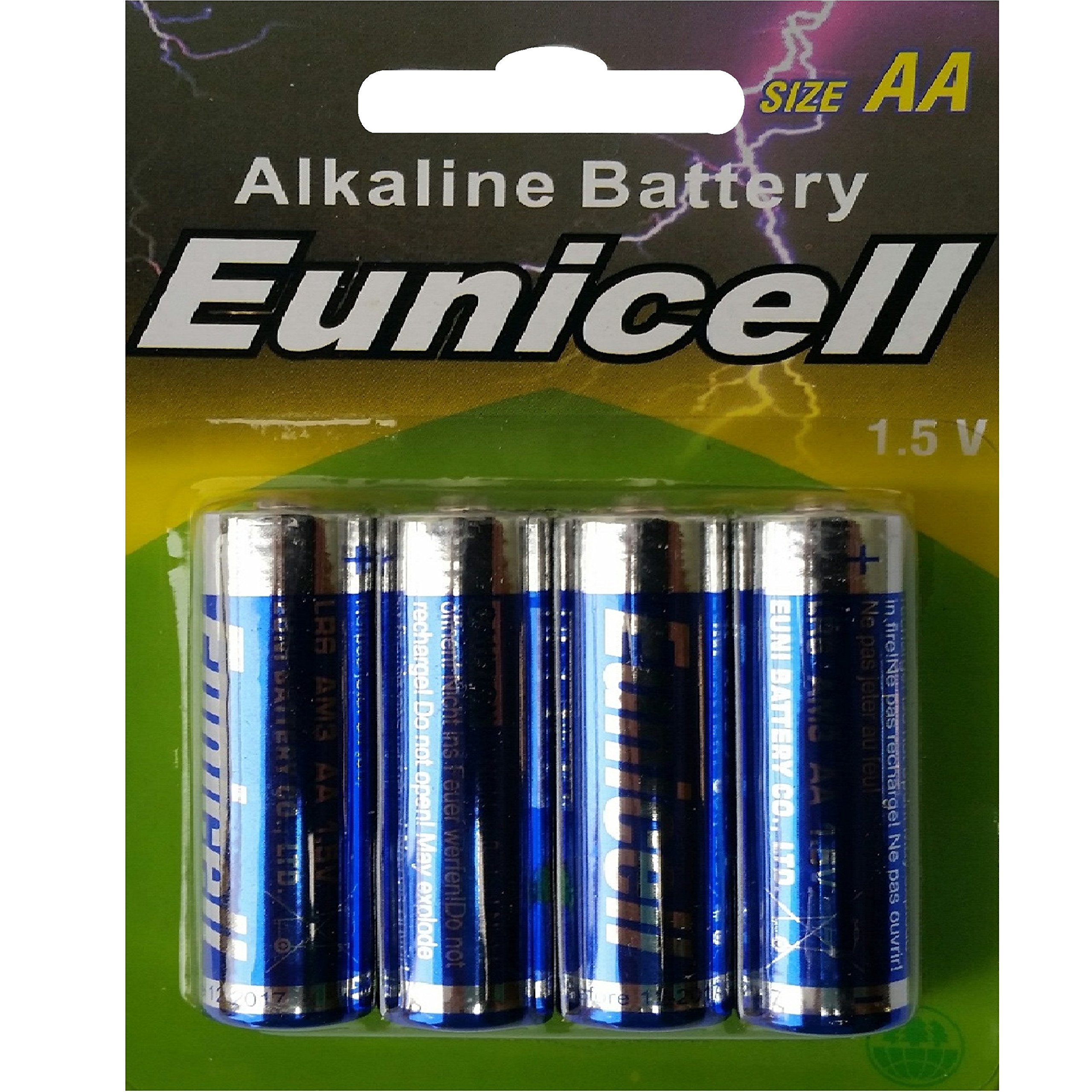 Eunicell Lot de 80 Piles AA LR6 (20 Paquets de 4 Piles)