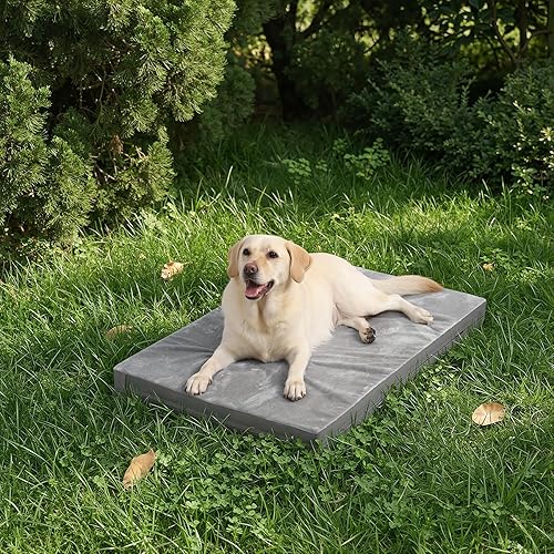 Miniatura 8 de Camas impermeables para perros de gran tamaño, cama ortopédica lavable para mascotas con funda extraíble reversible, cama de espuma para mascotas,