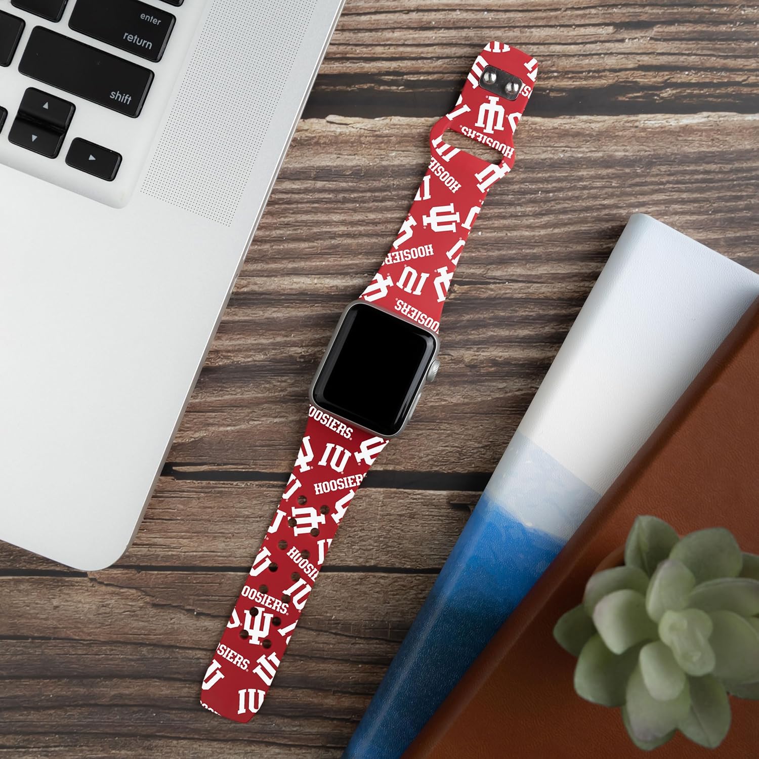Affinity Bands Indiana Hoosiers HD NCAA Watch Band Compatible with Apple Watch - All Series