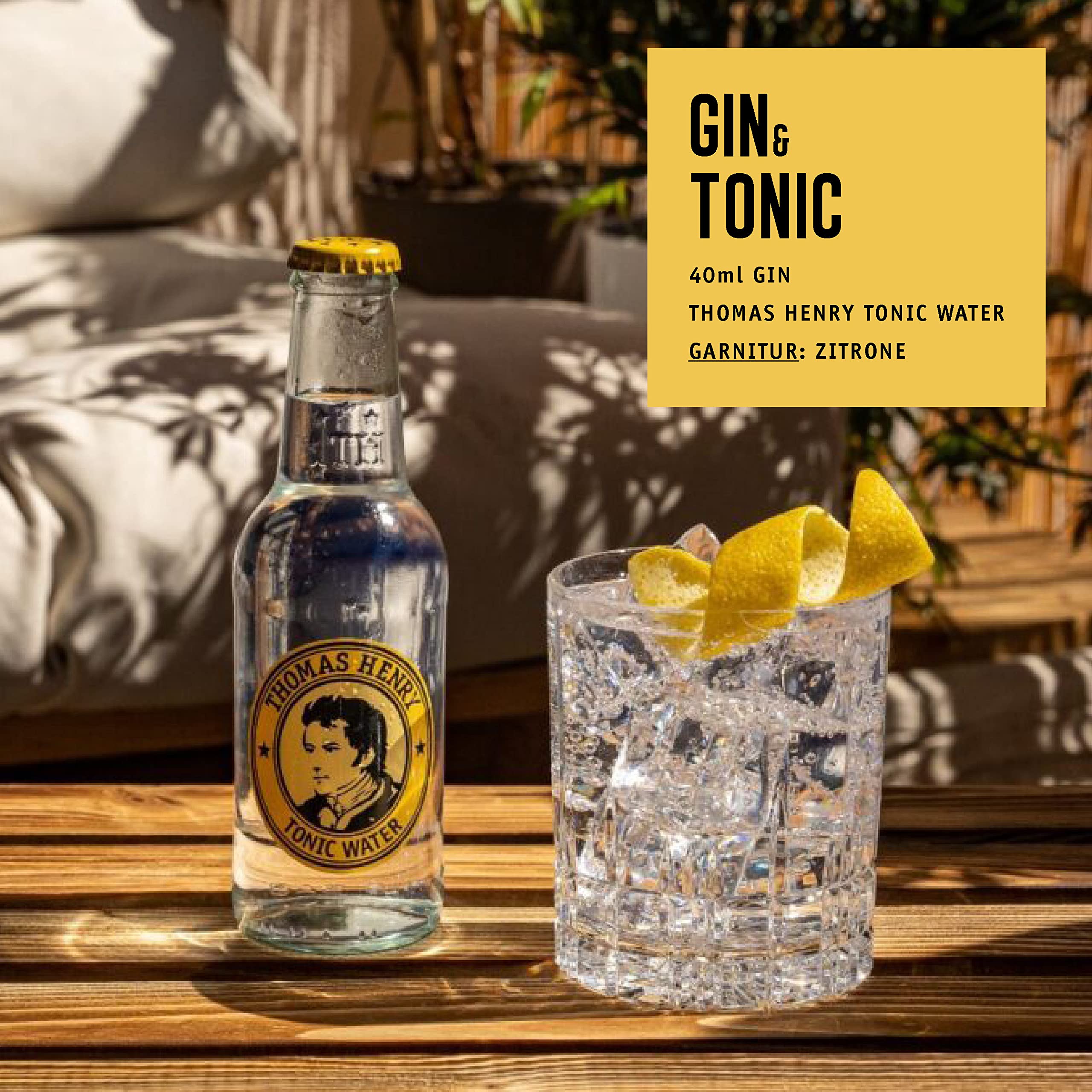 Thomas Henry Tonic Water - Lot de 6 verres rafraîchissants (6 x 4 x 0,2 l en verre MW) pour mélanger vos longs drinks et cocktails avec gin & Co.