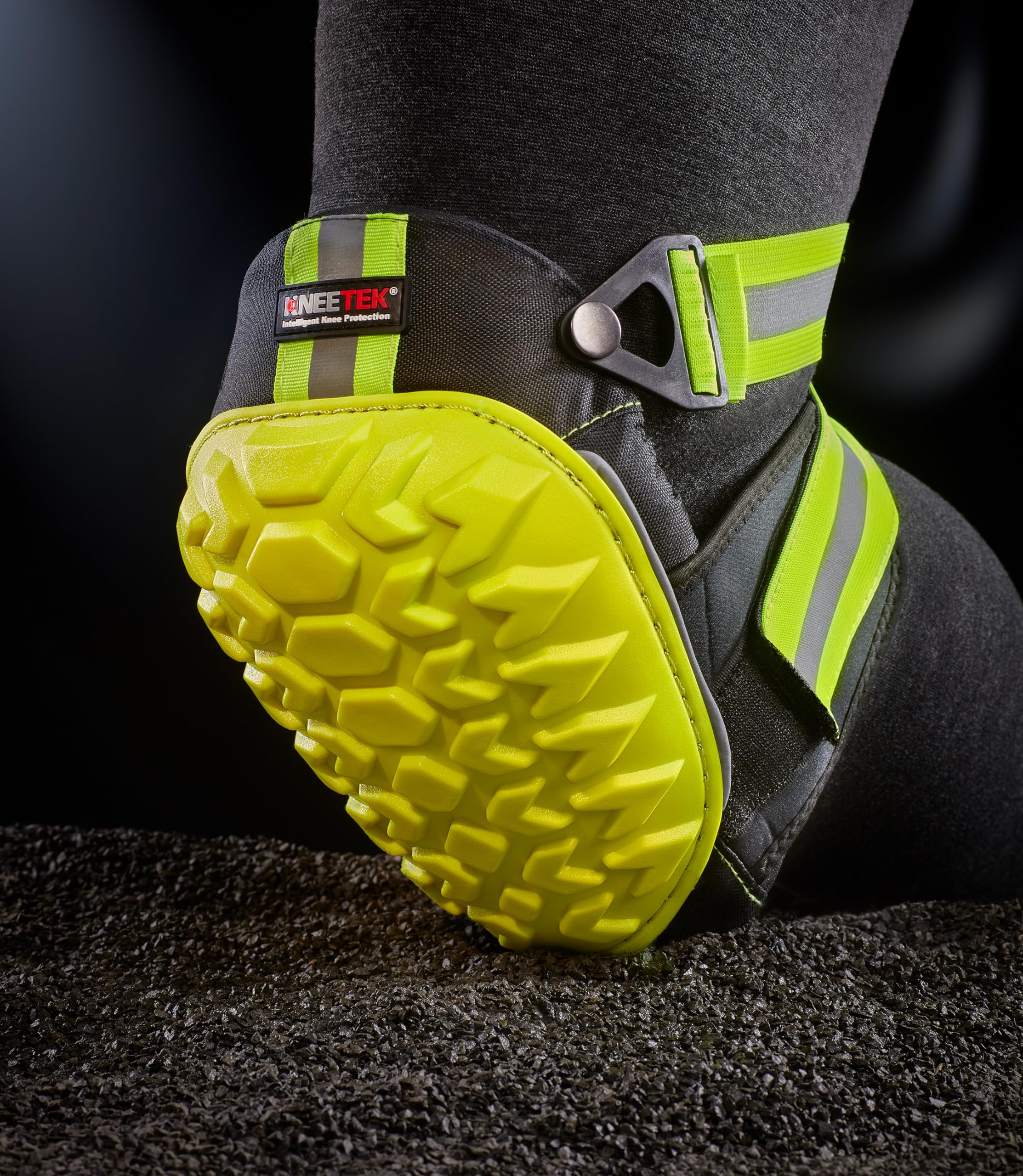Kneetek Genouillères Hivis Noir/jaune