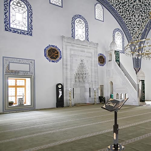 Miniatura 13 de Tubibu Height Adjustable Prayer Quran Holder Stand Ramadan Gift Rihal Rehal Wooden Carved Gift