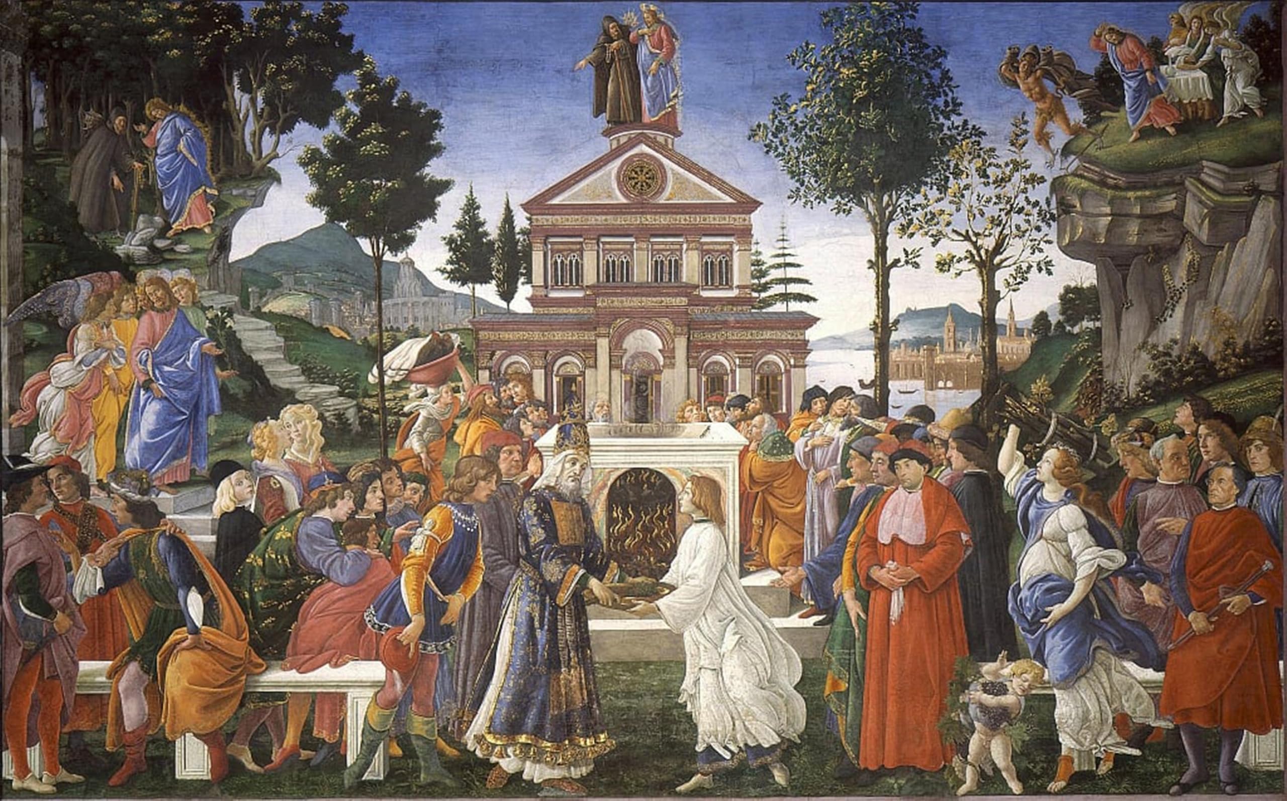 POSTERIIk Famous Modern Artwork Art Mural The temptation of christ by Sandro Botticelli Oil Paintings Pictures for Home Decor 60x90cm