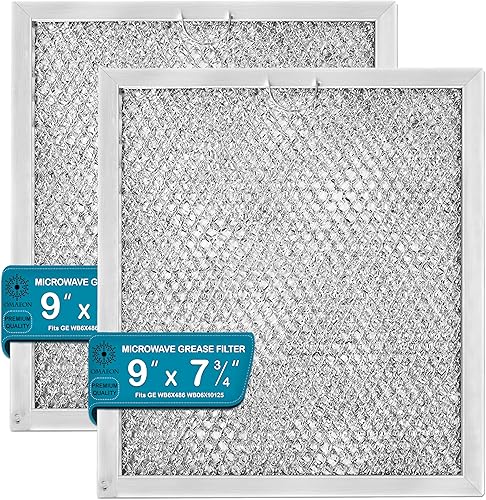 Filtro de grasa para microondas WB6X486, 9 x 7 34 pulgadas, repuesto de aluminio para GE WB06X0486 y WB06X10125, filtro de grasa de 7.75 x 9