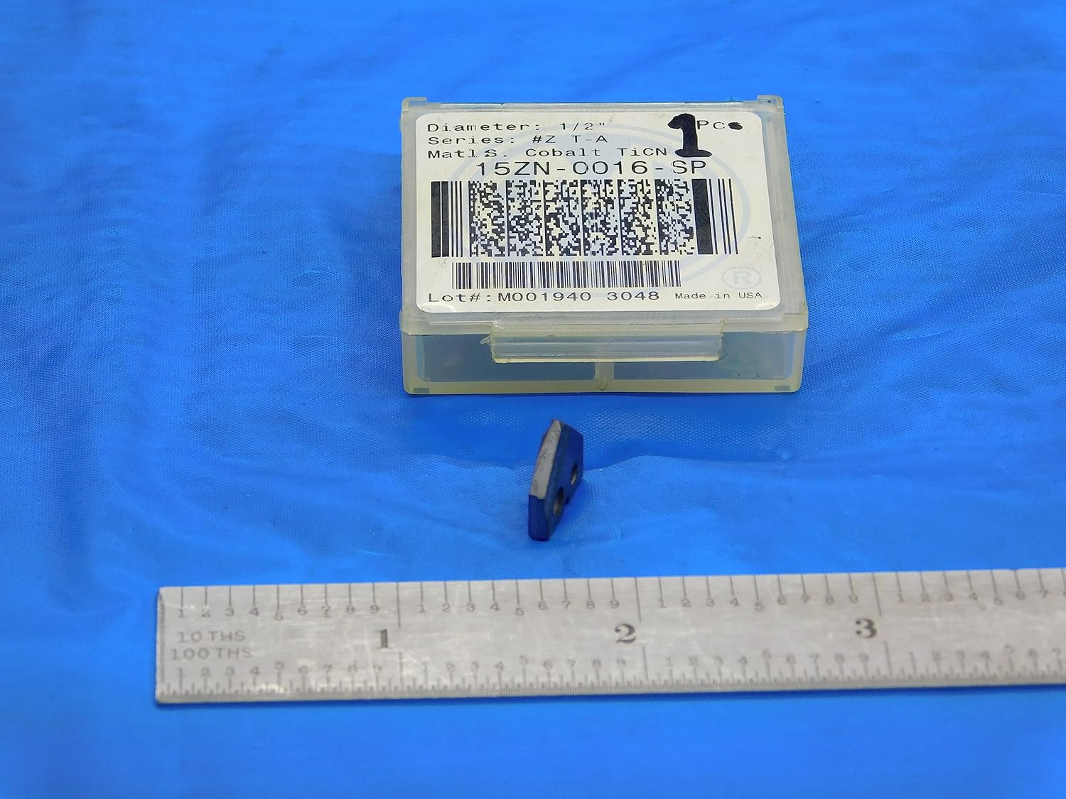 1pc AMEC 15ZN-0016-SP 1/2" Series #Z T-A TiCN Coated Cobalt Spade Drill Insert - DE1062AA3