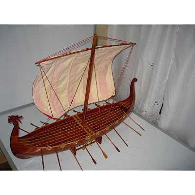 Viking Hand Made Wooden Model Ship 32" Already Built with Minor Assembly Require Not a Kit