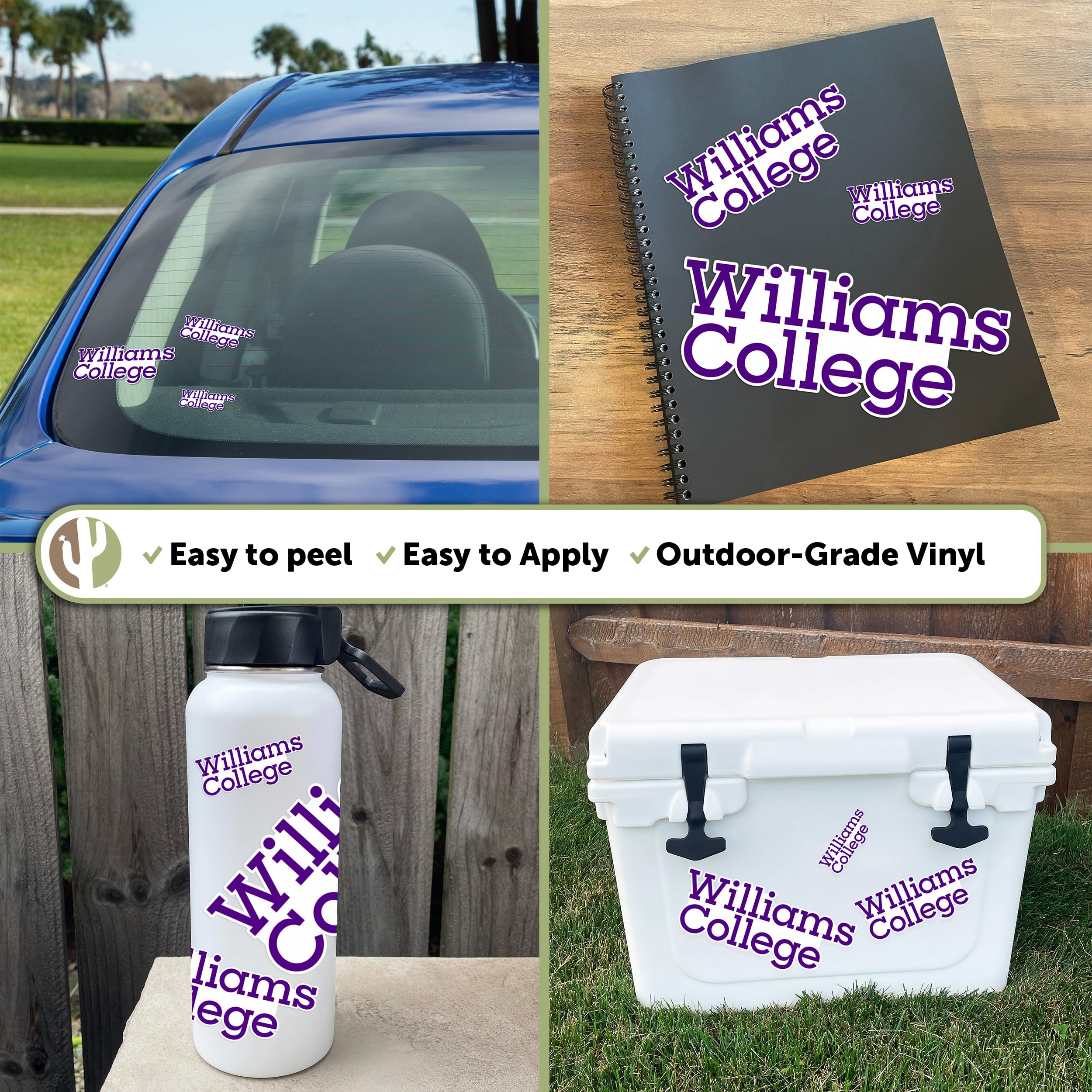Desert Cactus University Of Kansas Jayhawks Stickers - Officially Licensed Vinyl Decals For Laptop, Car, Water Bottle