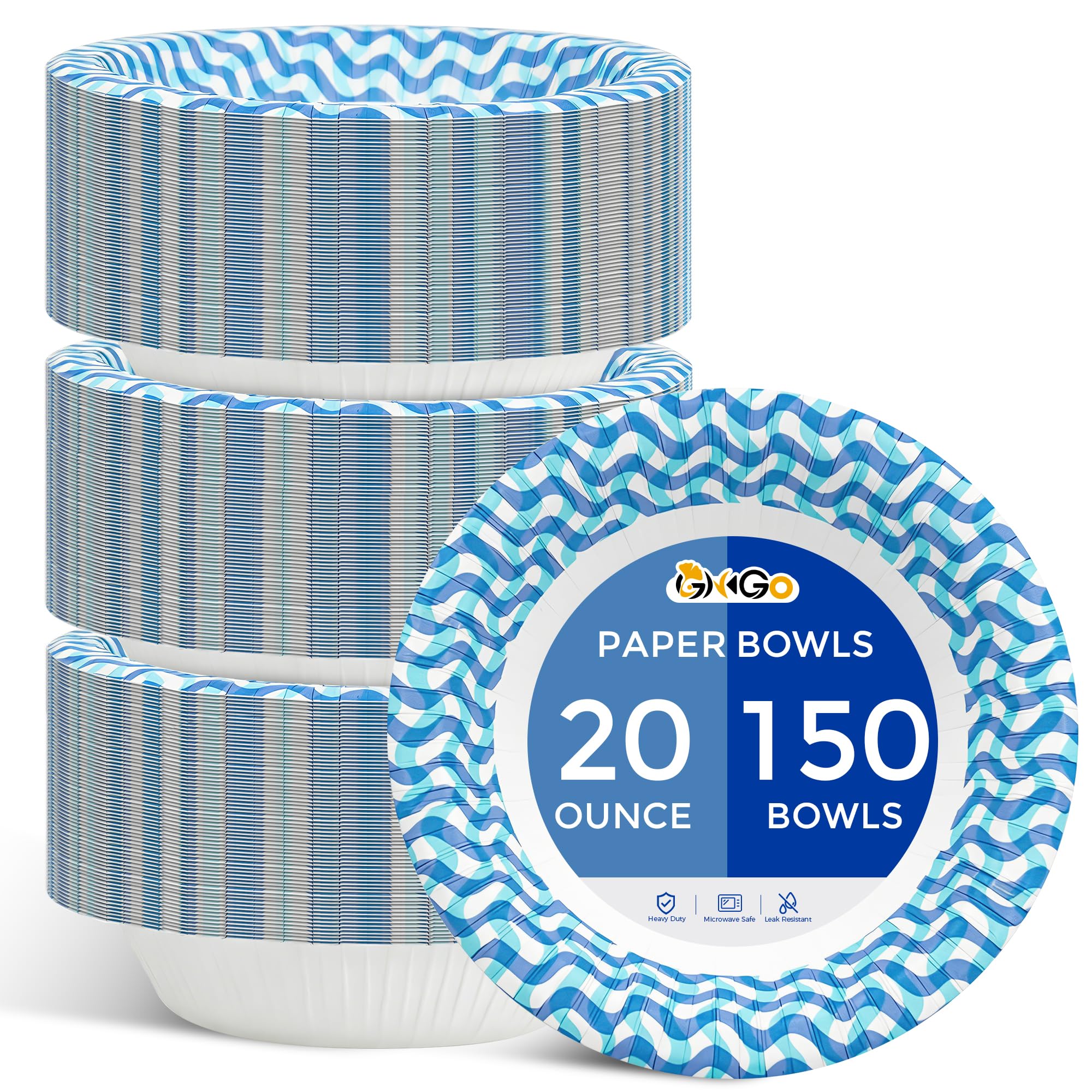 Ginkgo Paper Bowls - 150 Count -1