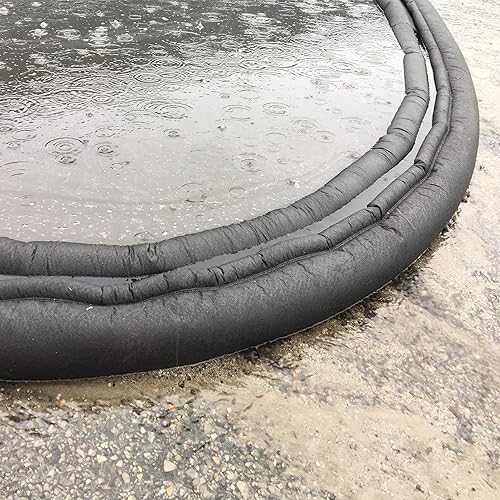 Vista 4 de Quick Dam Barrera de inundación activada por agua de 5 pies, absorbentes de agua reutilizables para desviar agua, protege de la lluvia, derrames