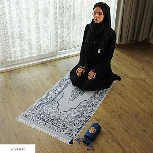 Miniatura 3 de Alfombra de oración  Alfombra de oración musulmana  Tapete de oración  Bolsa de viaje y cuentas de oración  Regalos musulmanes para hombres, mujeres