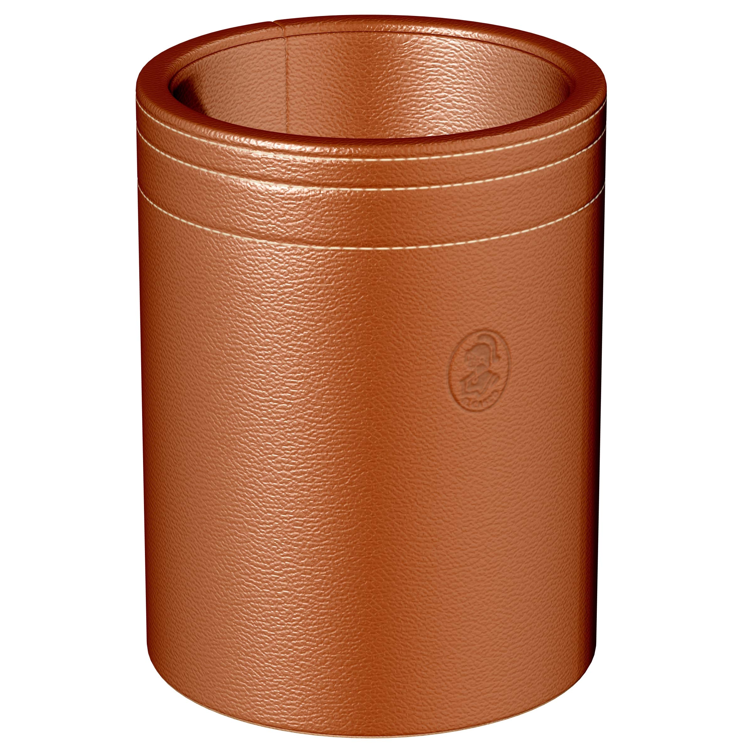 Portapenne in pelle cognac