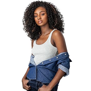 Sensationnel Curls Kinks & CO CURLY 3B-3C Instant Weave Half Wig - IW SHOW STOPPER (1 [Jet Black])