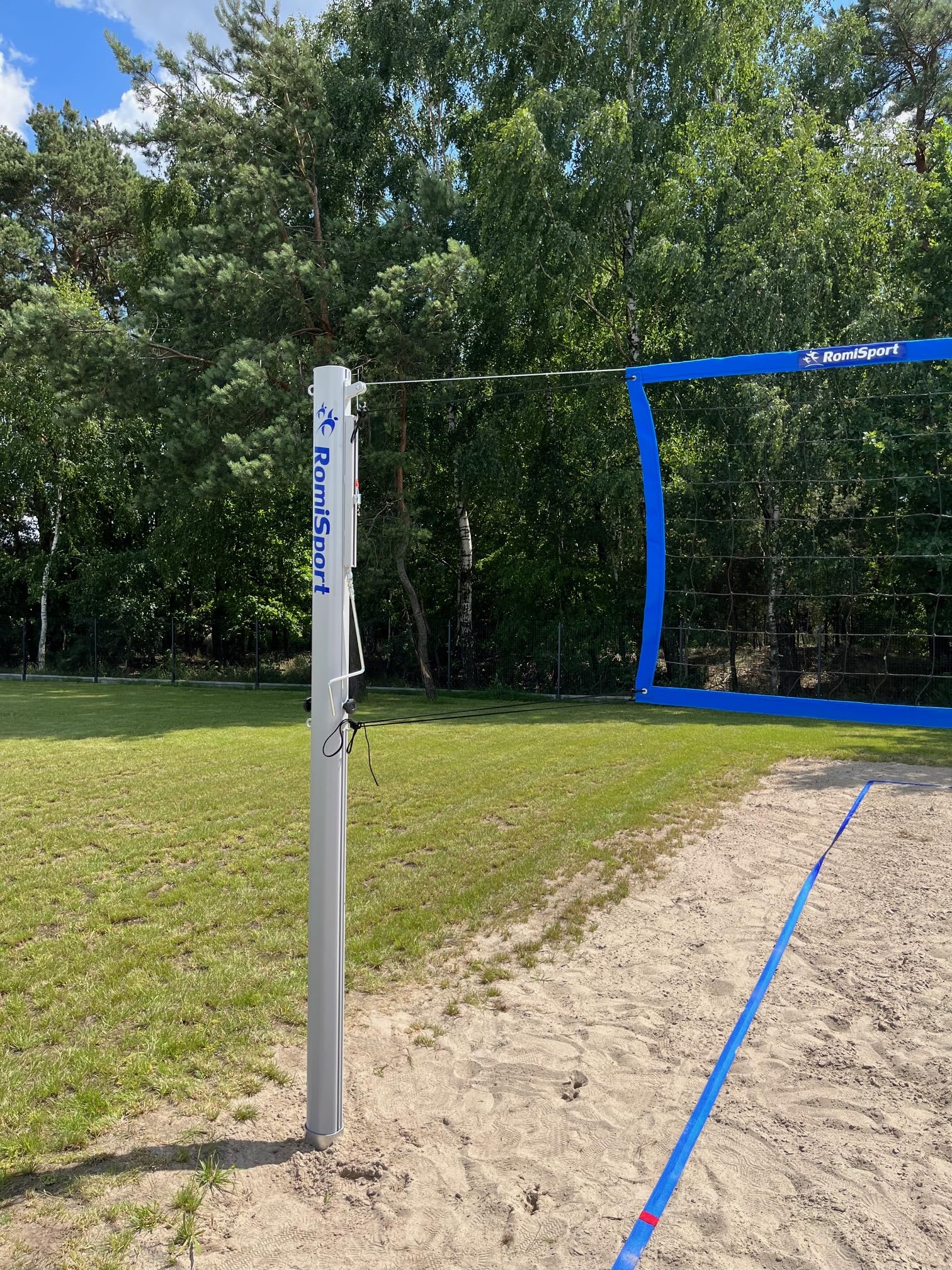 Rete professionale per beach volley, pallavolo, 9,5 m, PP, resistente alle intemperie, per interni ed esterni, giardino, spiaggia, sport