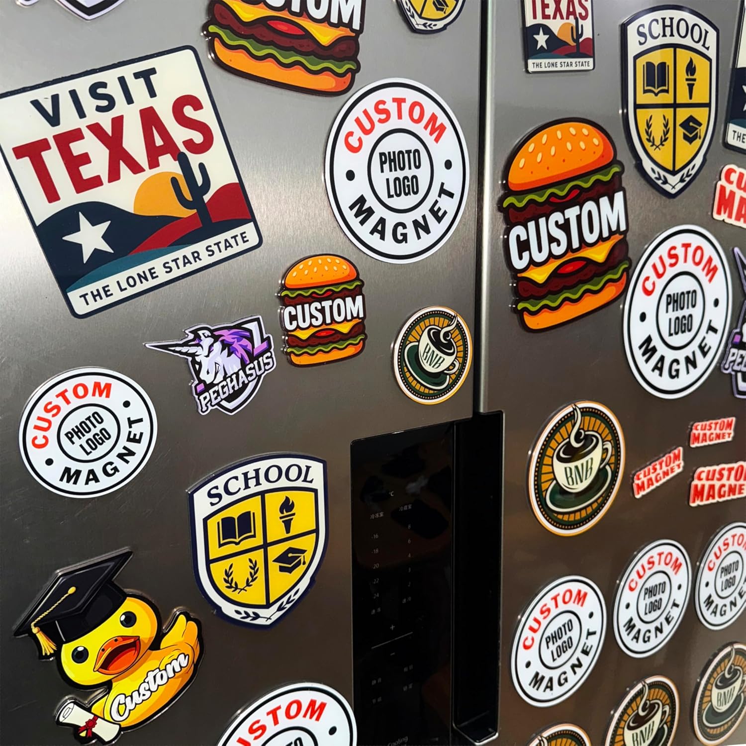 Custom Logo Photo Magnet for Fridge Home Decoration Photo Refrigerator Magnets Office and Kitchen Locker Magnets