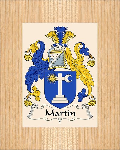 Miniatura 4 de Carpe Diem Designs Escudo de armas MartinMartin Family Crest 8 x 10 - Impresión fotográfica (2 copias) para enmarcar