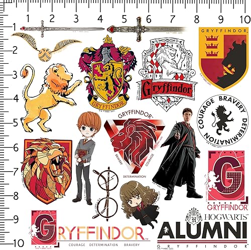 Miniatura 7 de Harry Potter Gryffindor - Paquete de calcomanías temáticas de vinilo troquelado grandes de lujo, paquete variado  Laptop, botella de agua, álbumes
