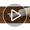 Classic Wooden Rolling Pin with Handle for Fondant, Pizza, Pies, Cookies, Pastries, Rolling Pin for Baking with 3 Multi-Color Thickness Rings, 17" x 2.5" (Include handle) Sapele Rolling Pin