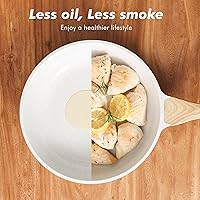 Vista 5 de SENSARTE Nonstick Frying Pan Skillets, White Ceramic Coating Omelette Pans, Healthy Cookware Chef's Pan, Free of Intentionally Added PTFE & PFAS