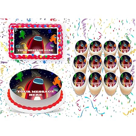 Among Us Cake Topper Edible Image Personalized Cupcakes Frosting Sugar Sheet 2 Cupcakes 12 Amazon Com Grocery Gourmet Food among us cake topper edible image personalized cupcakes frosting sugar sheet 2 cupcakes 12